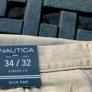 Nautica mens deck pants,classic fit